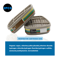 Respirator Cartridge 6006/6001 for 3m Gas Mask Against Organic Vapors Acid Gases Ammonia Methylamine Formaldehyde