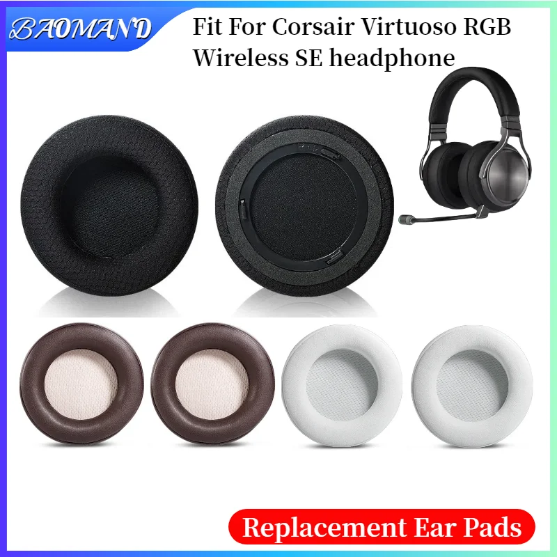 

Replacement Ear Pads Cushions for Corsair Virtuoso RGB Wireless SE Headphone Soft Memory Foam Pads/Earpads