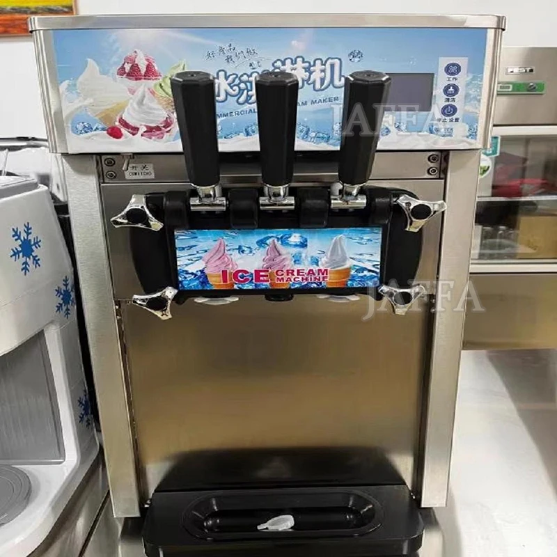 Home Use Ice Cream Maker 1500w Small Mini Half Automatic Manual Yogurt Portable Soft Serve Ice Cream Machine