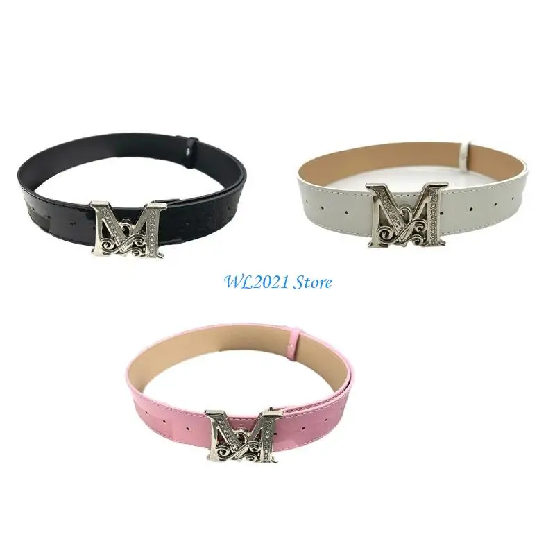 

G5GC Harajuku Commute Cowboy Rhinestones Waist Belt Creative Commuting Belt for Adult