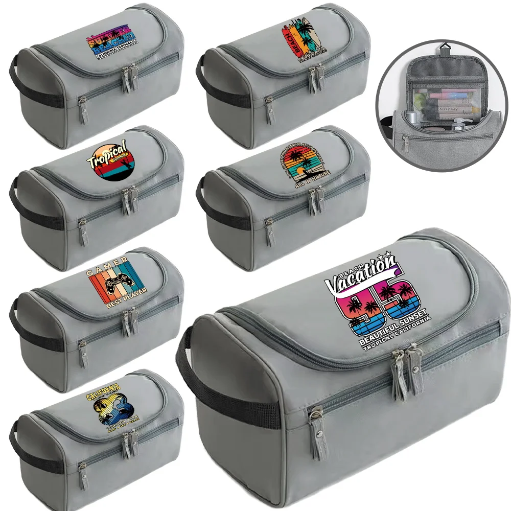 Wash Bag Storage Essential for Travel Shower Pouch Women's Men's Universal Holiday Printing Series Organizer Accessory Products