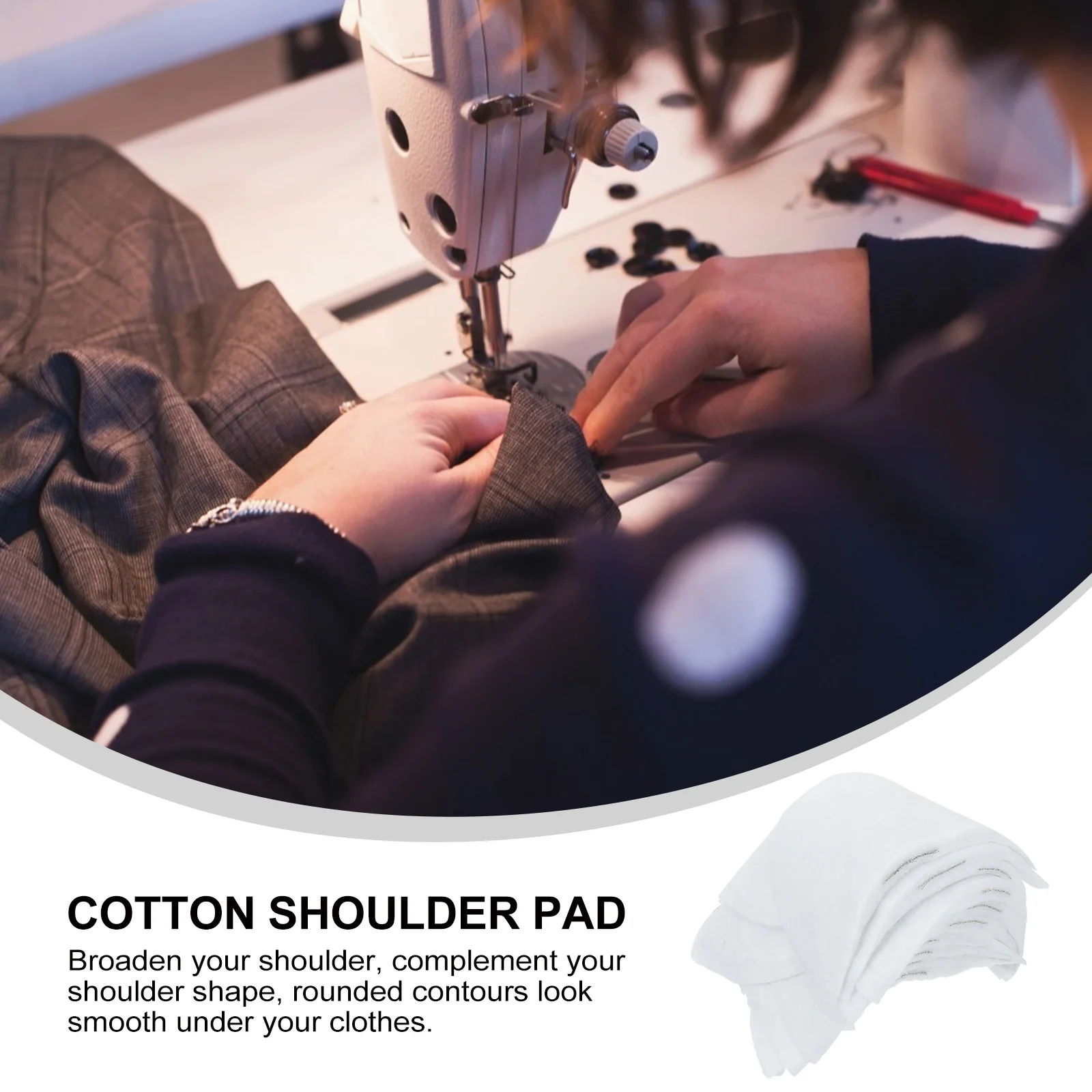 

50pcs Mat Replacement Cotton Suit Shoulder Pad For Women Thick Pliable Reusable Dress Shirt Enhancer Pads Cushioning Sensitive