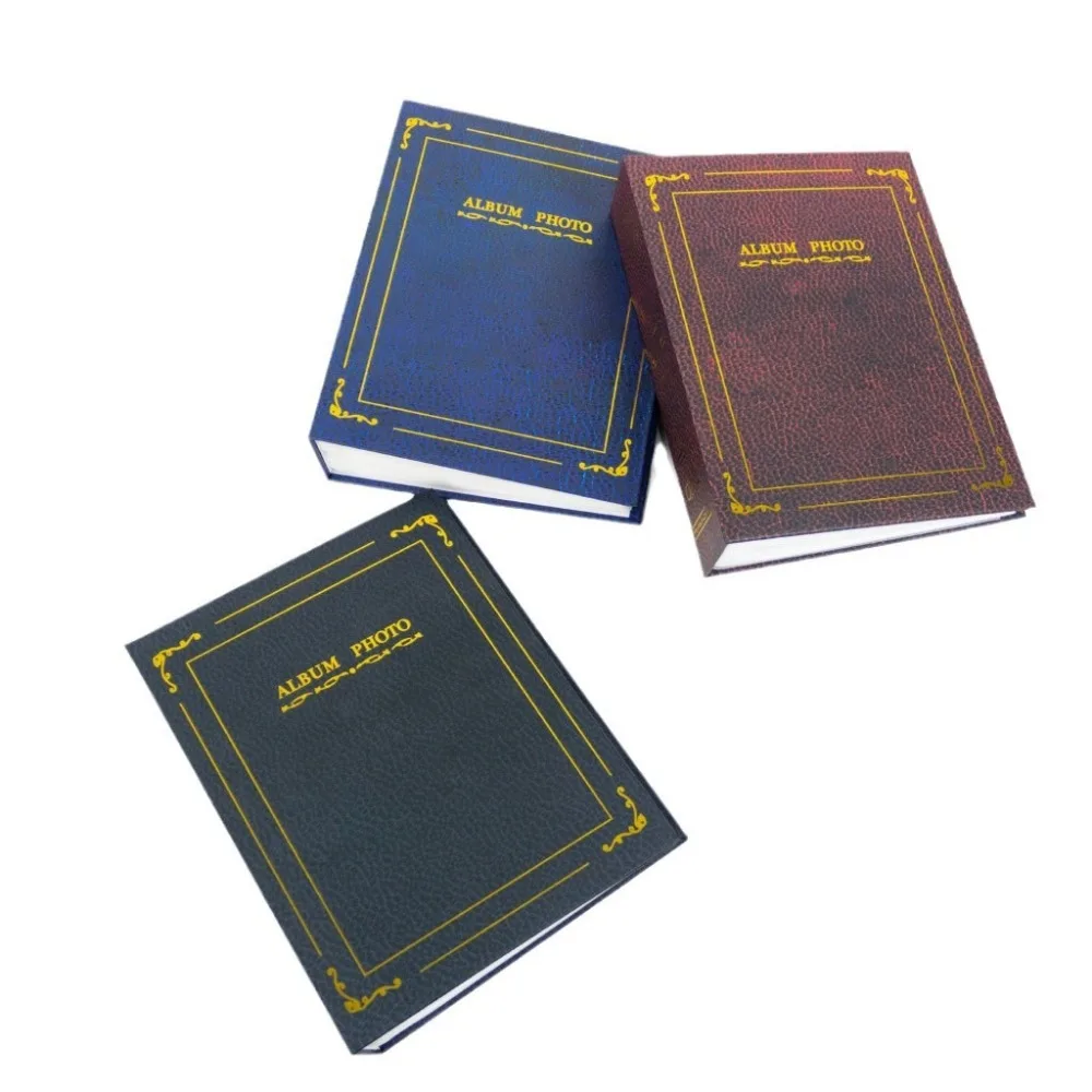 New 6 Inch Art Photo Albums Family 100Photos 10x15Cm Image Photo Storage PU Cover Classic Retro Interstitial Album Collection