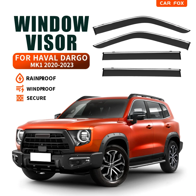 

Для Haval Dargo 2020-2023 оконный козырек вентиляционные оттенки Защита от солнца дождя 4 шт./SE Haval Dargo 2020-2023