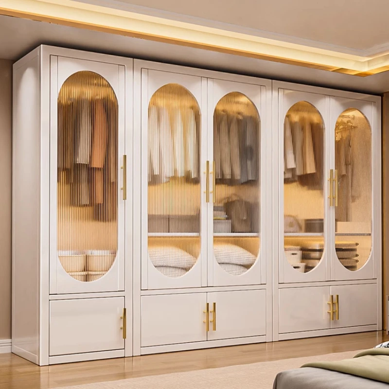 

New Iron Bedroom Wardrobes Apartment Modern Simple Locker White Metal Wardrobe Open Girls 2025 Armario De Ropa Furniture Home