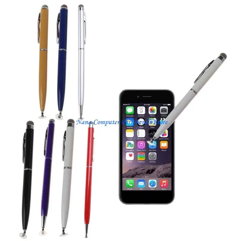 

F68C High-Sensivity Fiber Tip Capacitive Universal Touchscreen Pen for Tablet Cell Phone 2 in 1 Capacitance Pen