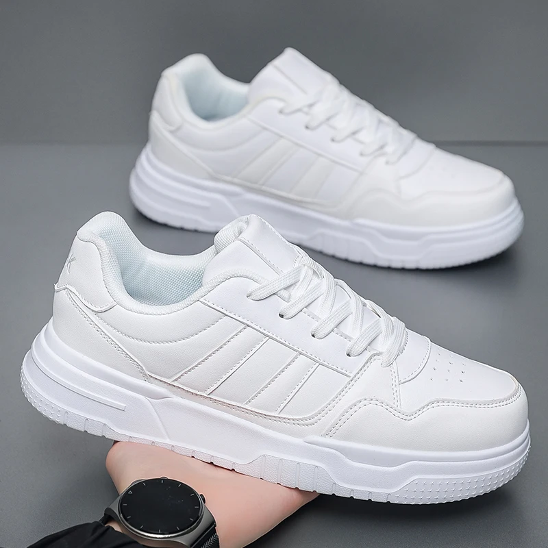 Men White Sneakers Sports Shoes Lace Up Man Platform Casual Fashion Tenis Trainers Jogging Shoe Zapatillas De Deporte