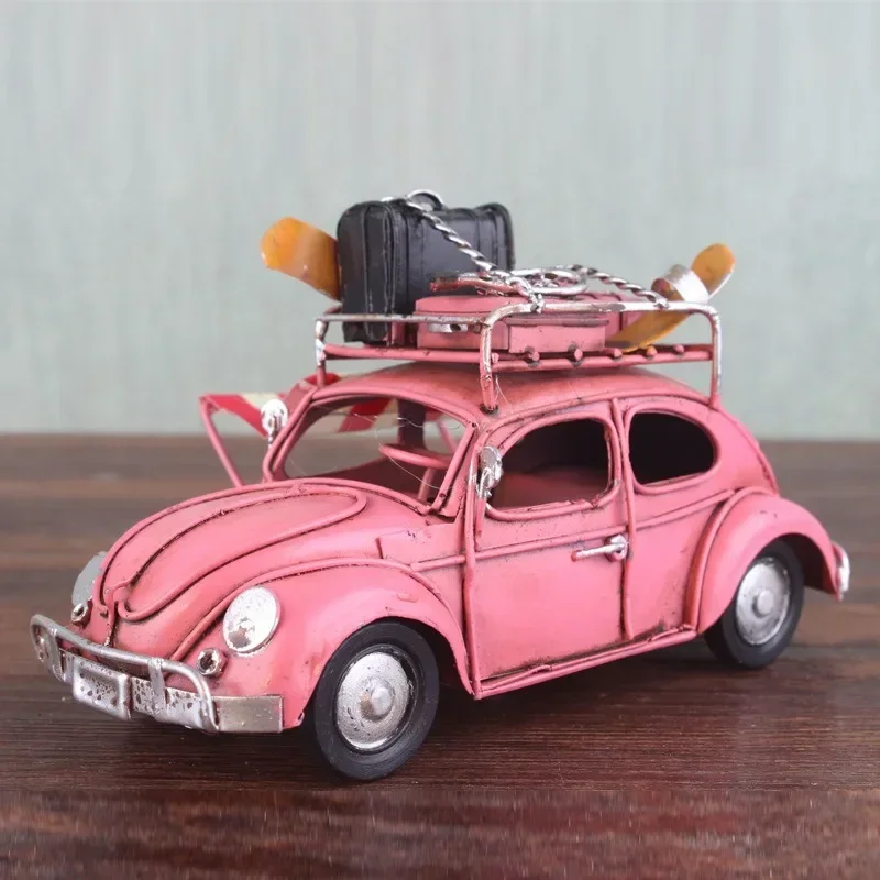 

1pcs New Tin Beetle Classic Car Model Retro Car RV Model Handmade Decoration Wedding Gift