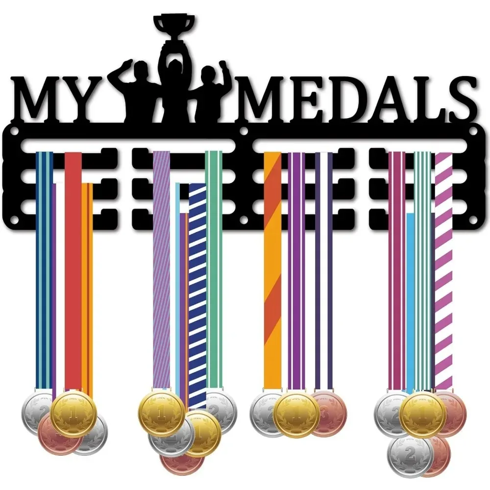 

Medal Holder Sports Medal Hanger Display Iron Frame Hooks Hanging Awards Wall Mount Small Medal Rack for Running making kit