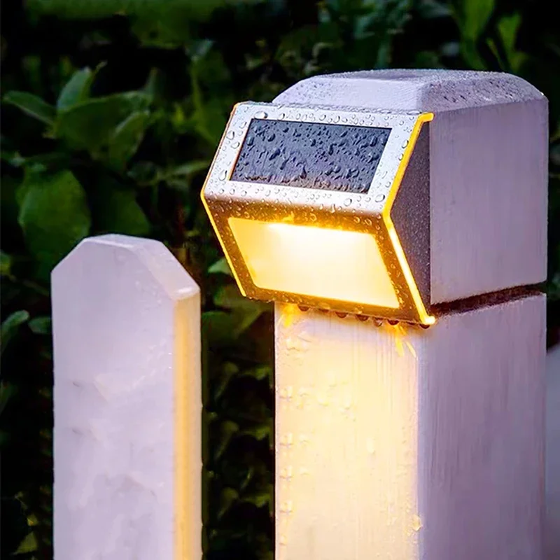 Solar Stainless Steel 3LED Step Light Waterproof, Anti-corrosion and Environmental Protection Wall Light for Garden Fence Wall