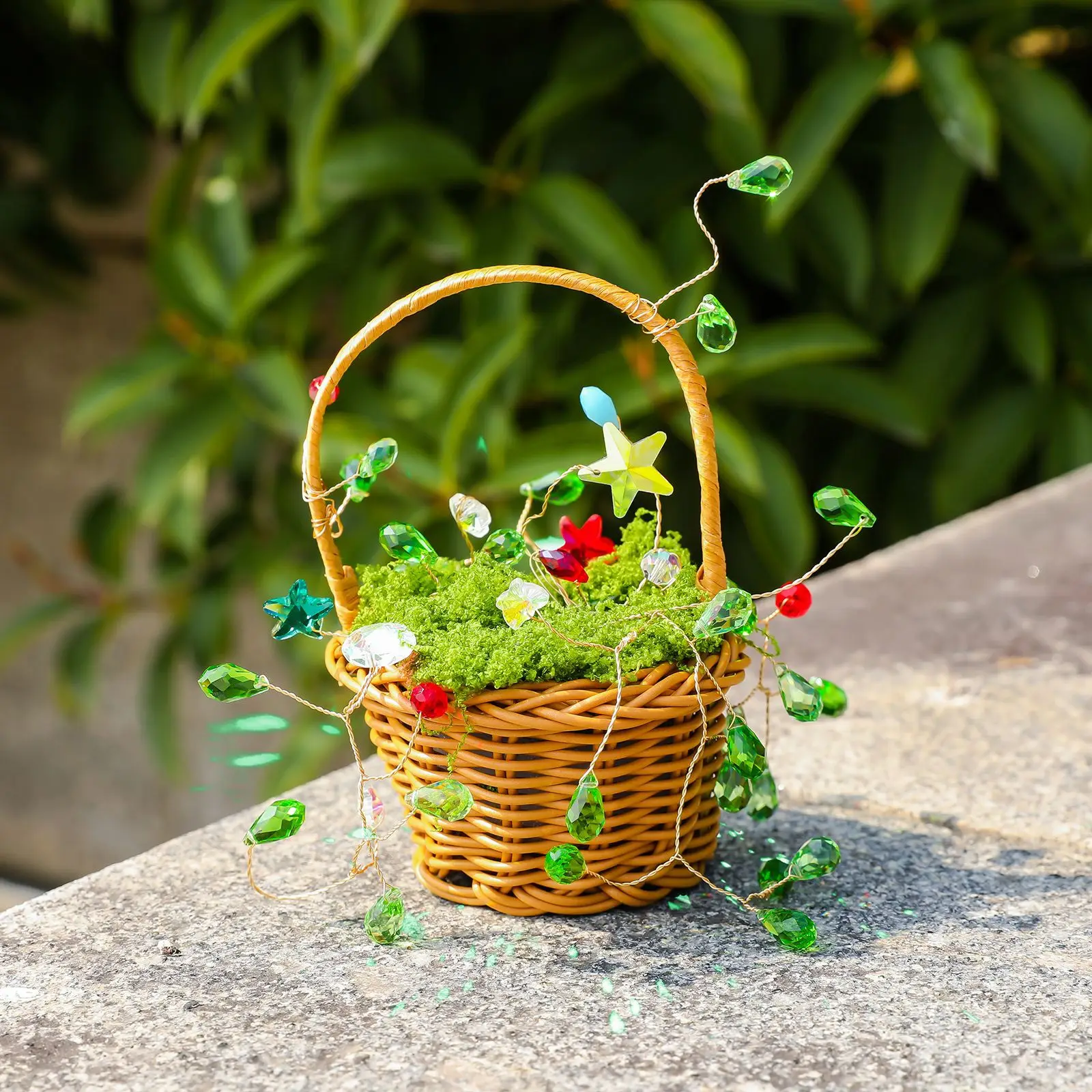 Handmade Clay Flower Pot DIY Kit Sun Catcher Branch Beads Craft Material Home Interior Desktop Decorative Ornament