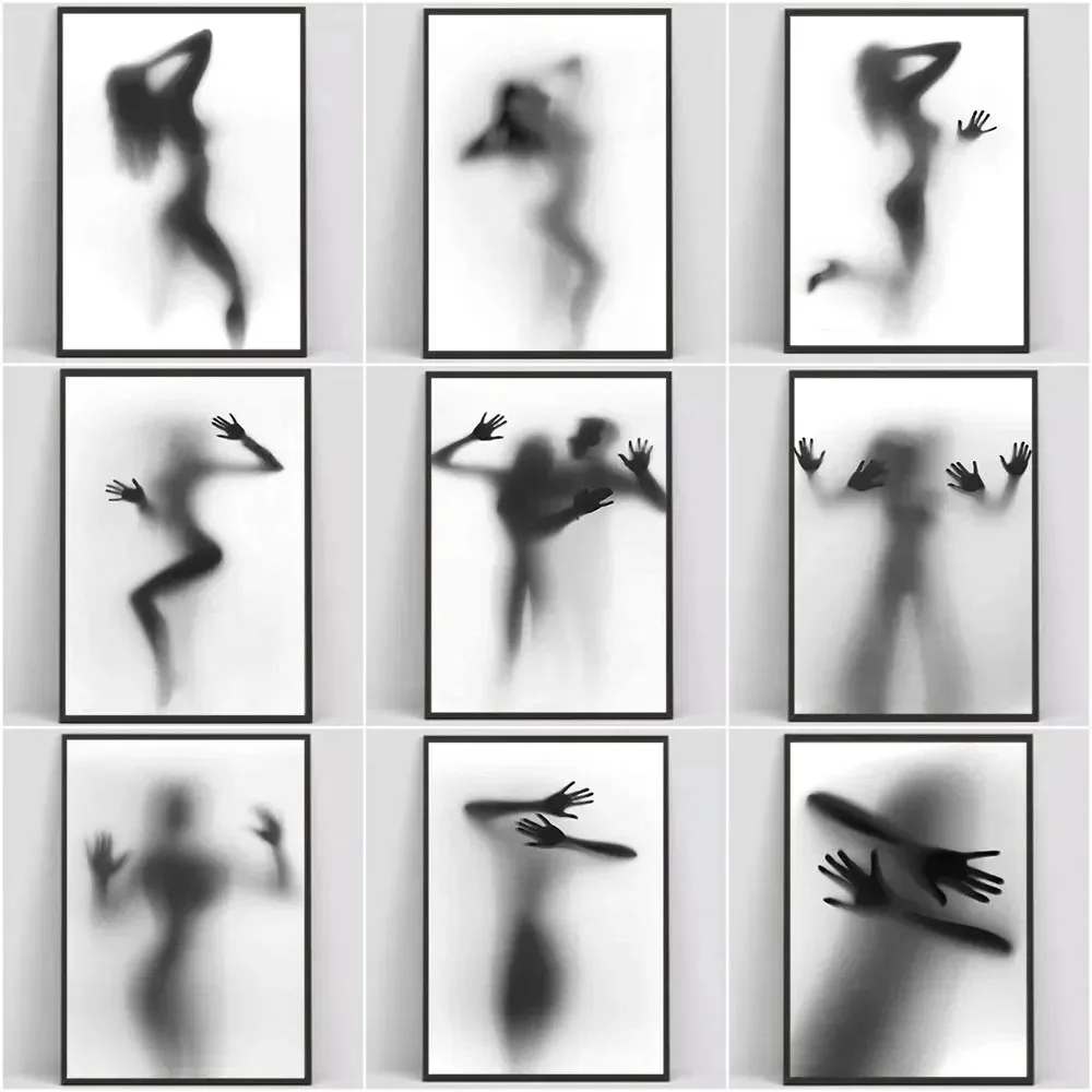 Abstract Hazy Figure Art Fashion Posters and Print Nordic Sexy Women Canvas Painting Wall Art Picture for Living Room Home Decor