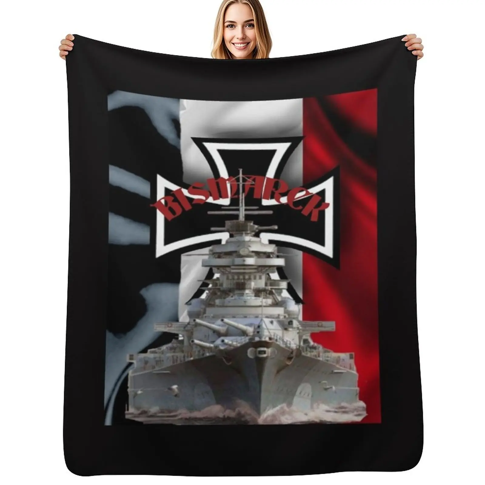 

German battleship BISMARCK 2 Throw Blanket Soft Warm Blanket Gift for Grandparents