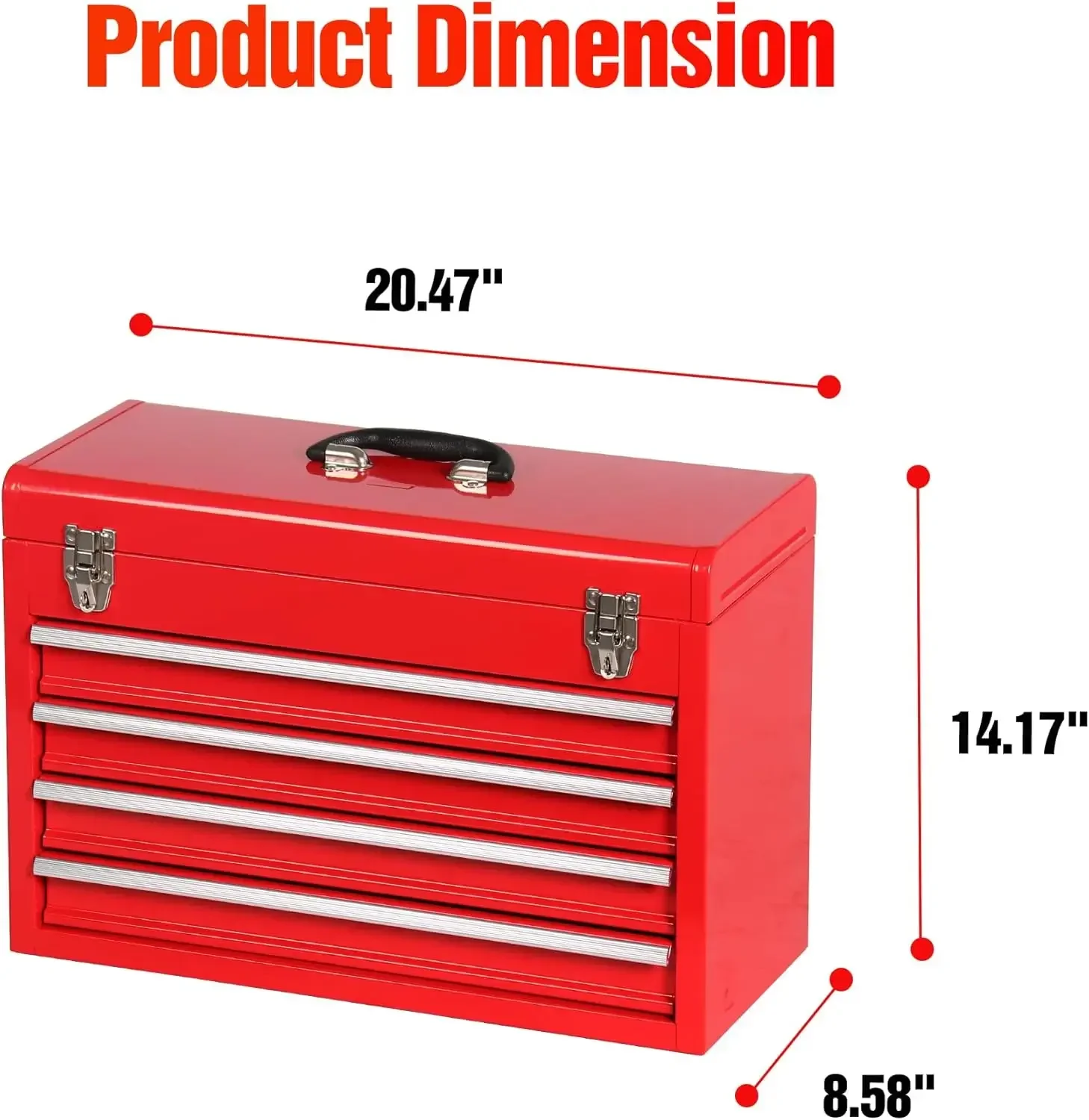 

BestsellerBestsellerBestsellerPortable Steel Tool Chest with Drawers,20.6" 4-Drawer Box Storage Organizer Cabinet Metal Toolbox