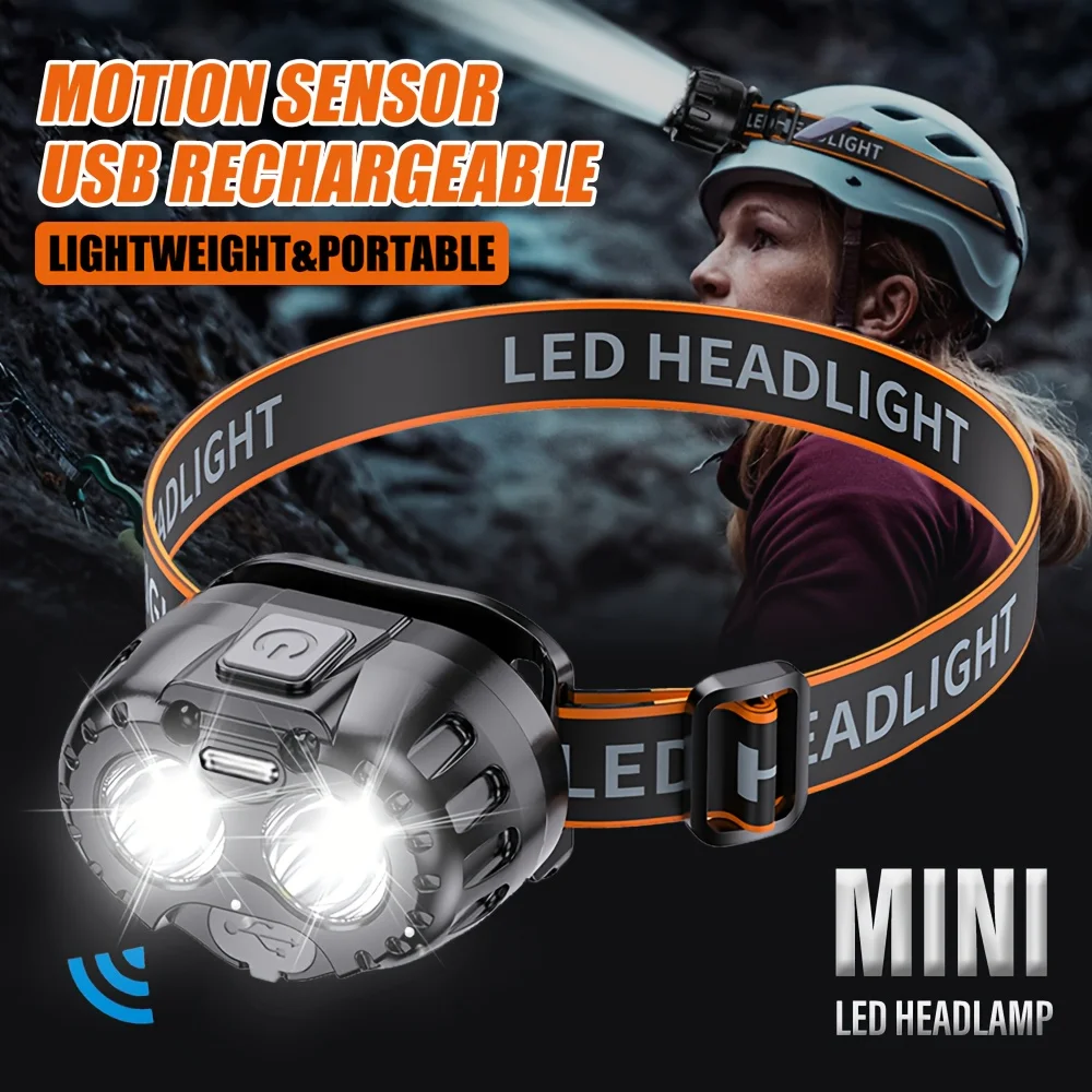 Powerful LED Headlamp IPX4 Waterproof Emergency Head Flashlight 250LM XPE LED Headlamp 500mAh for Outdoor Fishing Camping Hiking