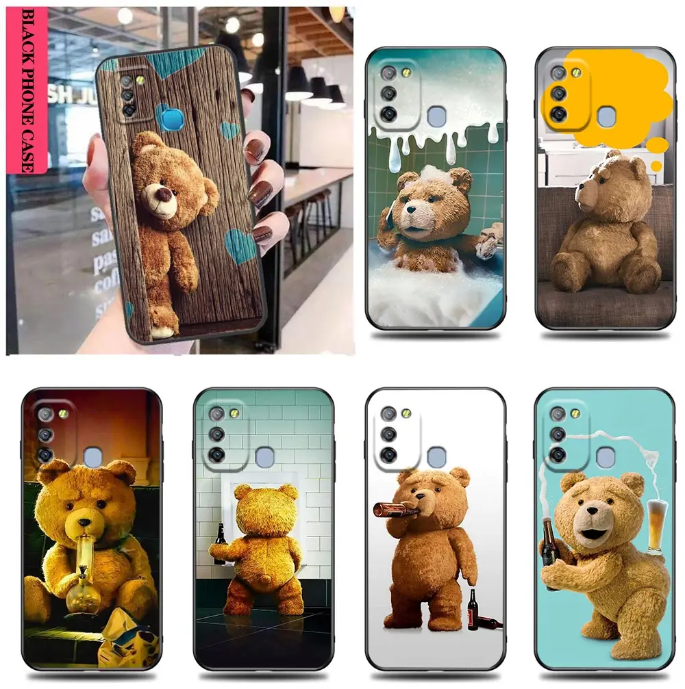 Naughty Cute T-Teddy Bear Phone Case For Infinix CAMON 19 16 ZERO X NEO 20 8 POVA 5 4 2 NOTE 30 12 G96 11 10 8 Case Funda Shell