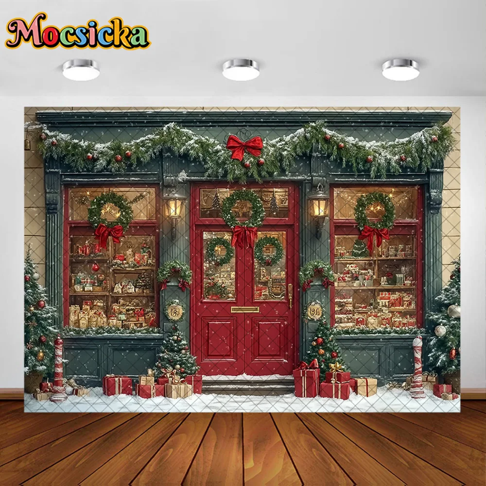 Mocsicka التصوير خلفية عيد الميلاد اللعب متجر الهدايا الديكور الأسرة عيد الميلاد عطلة صورة خلفية الصورة للصور