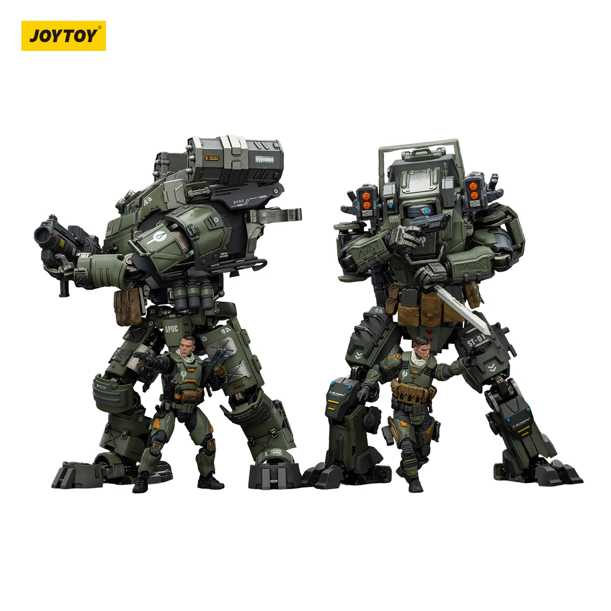 JOYTOY Fonte Escura 1/25 Série APOC Storm Tempestus Suporte de Fogo Tipo Mecha Piloto Figura de Ação Anime Modelo Militar Colecionável