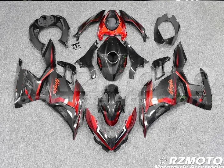 

Water Transfer Carbon Fiber Lacquered Motorcycle Fairing Parts For Kawasaki Ninja 400 2019 2020 2021 All Sorts 0f Color No.2871