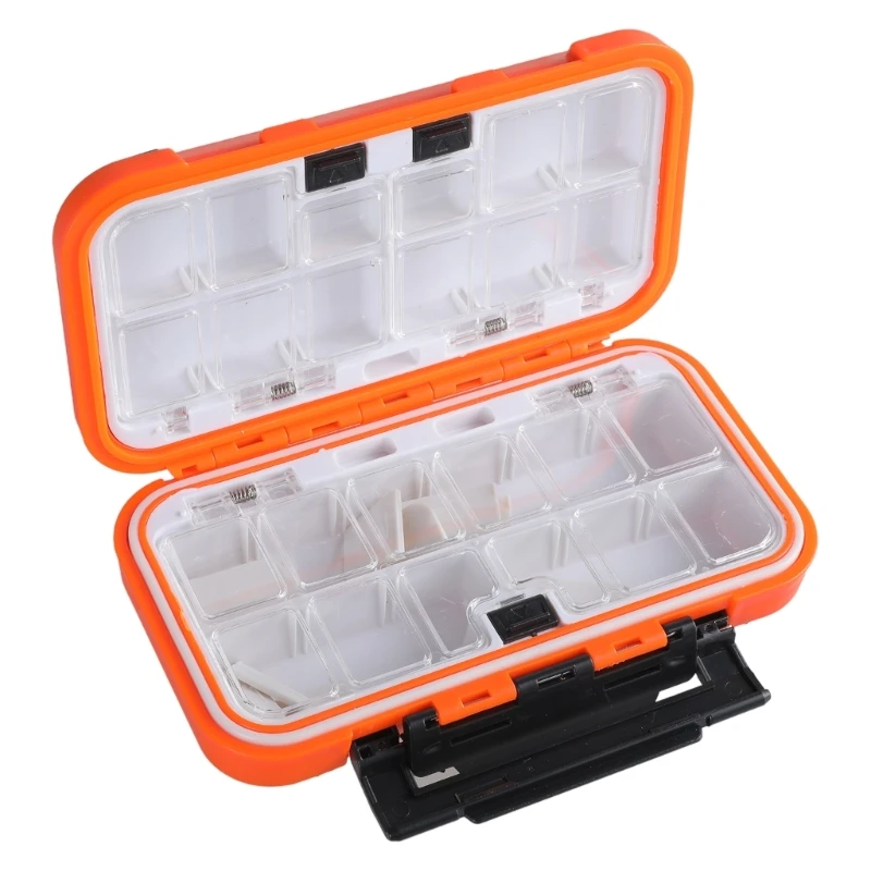 Plastic Fishing Tool Box Tool Organizers Light Weight Tackle Storage Box Double Sided Baits Lures Box Easy Carry