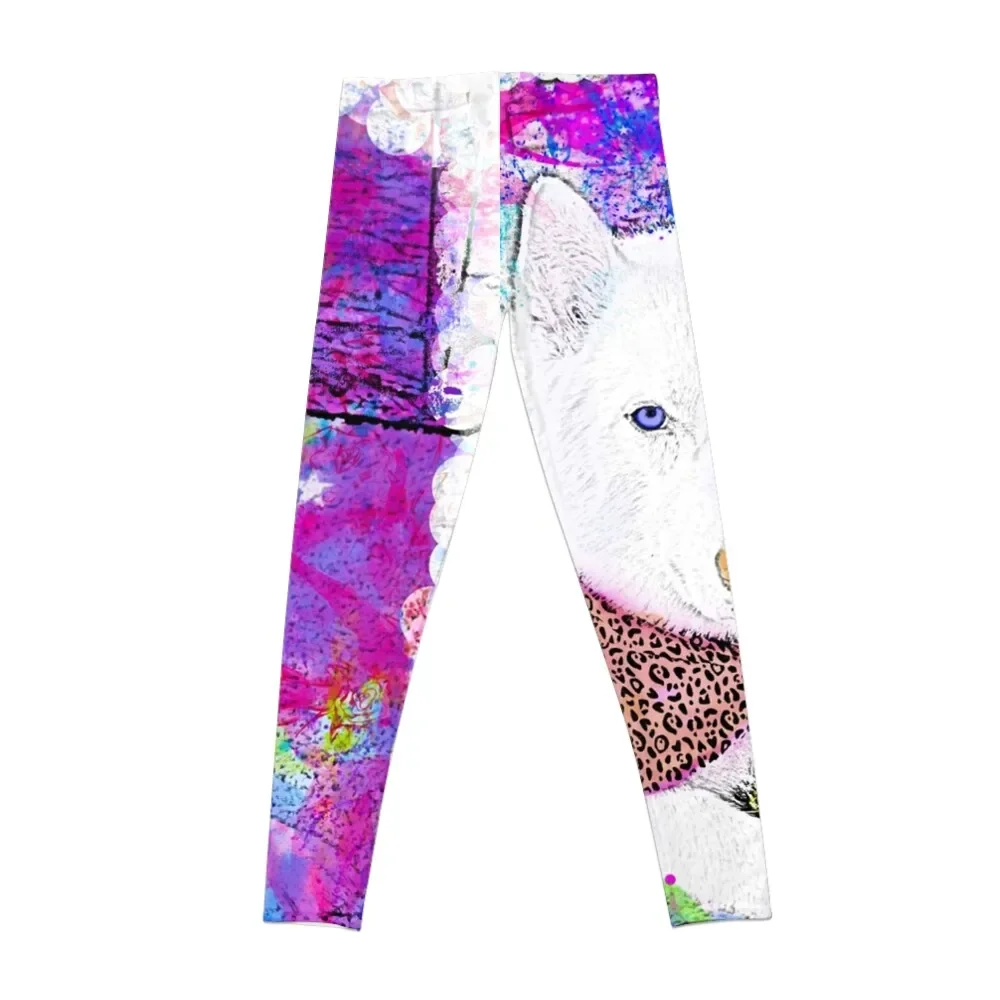 Watercolor Husky Leggings push up fitness Women sportwear Pants sport Womens Leggings