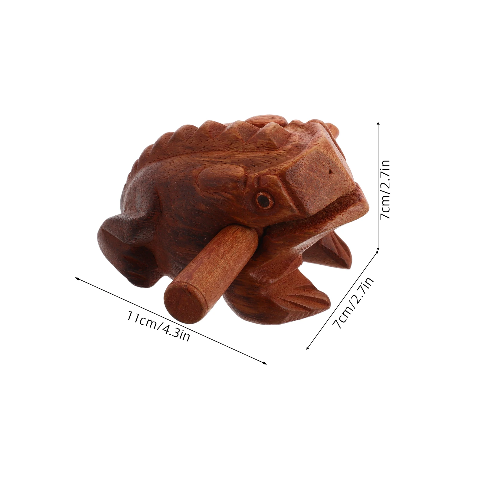 1 Set Frog Guiro Percussion Instrument Wooden Animal Sound Maker For Adults Portable Music Desk Decor Halloween Gift Wood