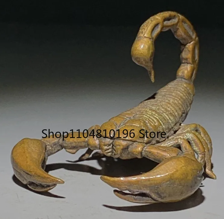 Chinese copper Carving Lovely Scorpion Statue Rare Collection Pendant Decoration