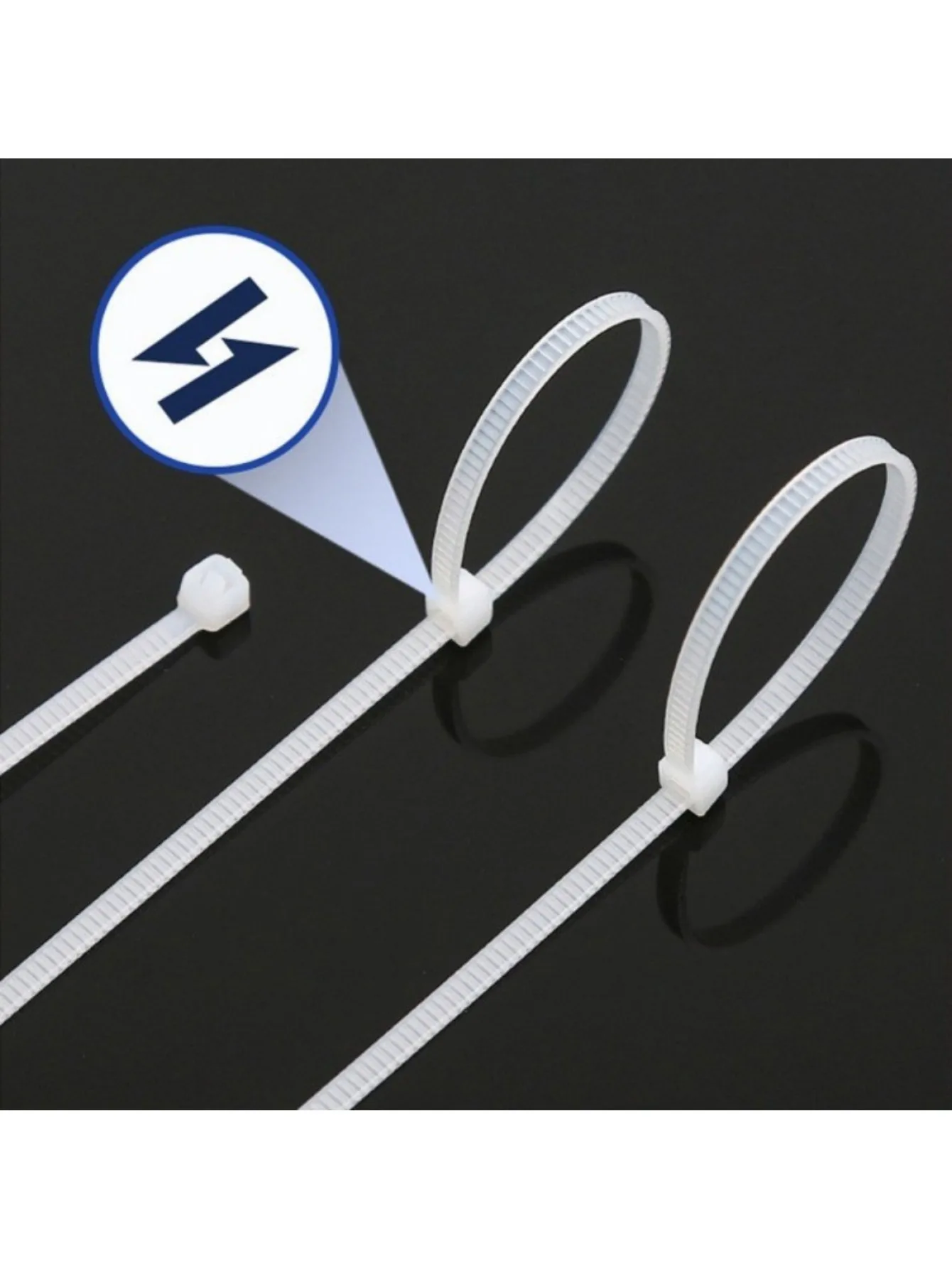 ربطات كابلات نايلون 10 سم 50 قطعة، ربطات عنق بسحاب ذاتية القفل لتثبيت خرطوم كابل الأسلاك