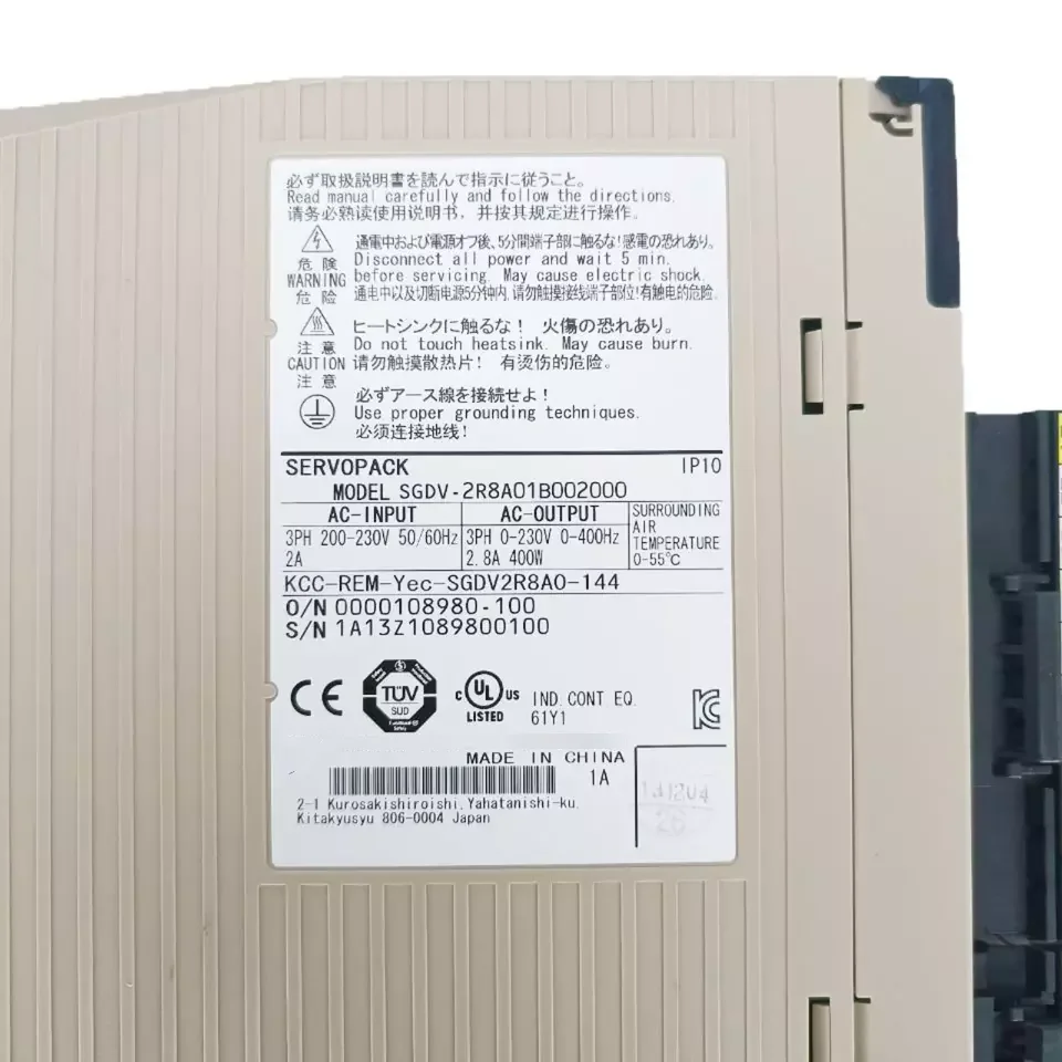 100% Original New SGDV-2R8A01A002000 SGDV-2R8A01B002000 AC Servo Drive for CNC Machines   SERVO MOTOR