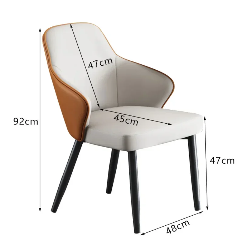 Luxury Chair Garden Bedroom Cafe Modern Accent Dining Chairs Furniture Outdoor Metal Design Krzeslo Antique Nordic DC-432 image 6