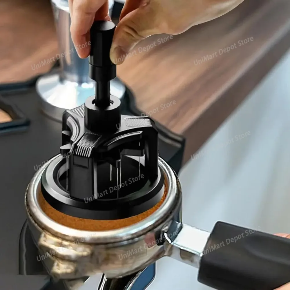 Espresso Magnetic Distribution Tool, Height Adjustable Coffee Powder Clump Breaker, Rotating coffee Distribution Needle