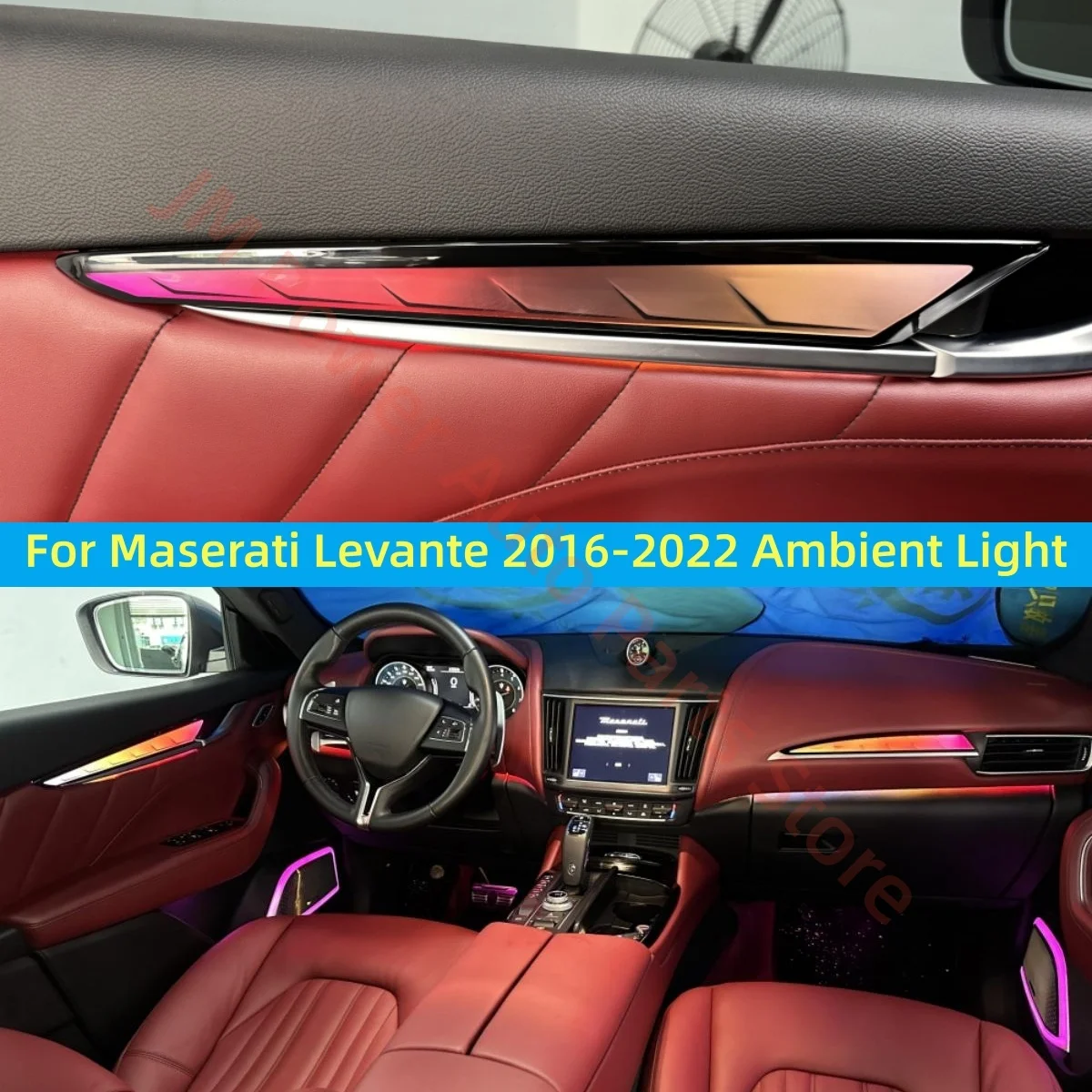 For Maserati Levante 2016-2022 Ambient Light Automotive interior lighting upgrade Car accessories Crystal Luminous Cover Plate