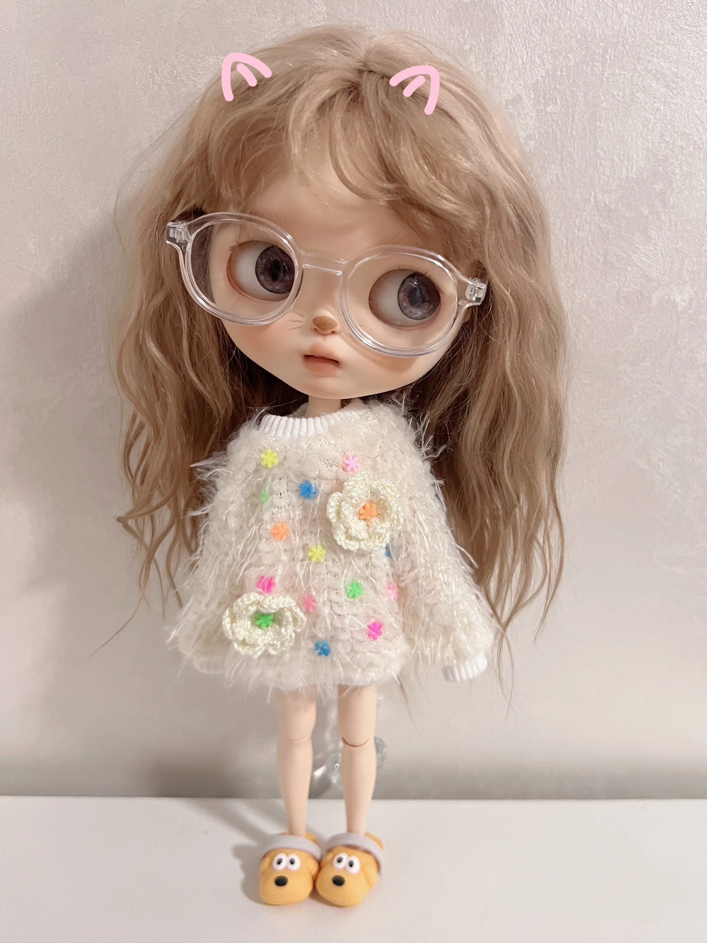 

Кукла Dula одежда платье белый свитер Blythe Qbaby ob24 ob22 Azone Licca ICY jerfish 1/6 Bjd кукла