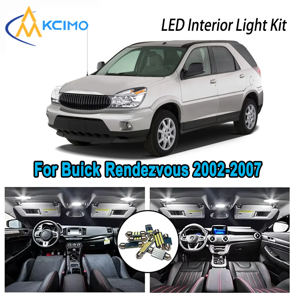 

High-Quality LED Interior Kit for Buick Rendezvous 2002-2007 2003 2004 2005 Premium Error-Free Dome Map Trunk Automotive Lamps