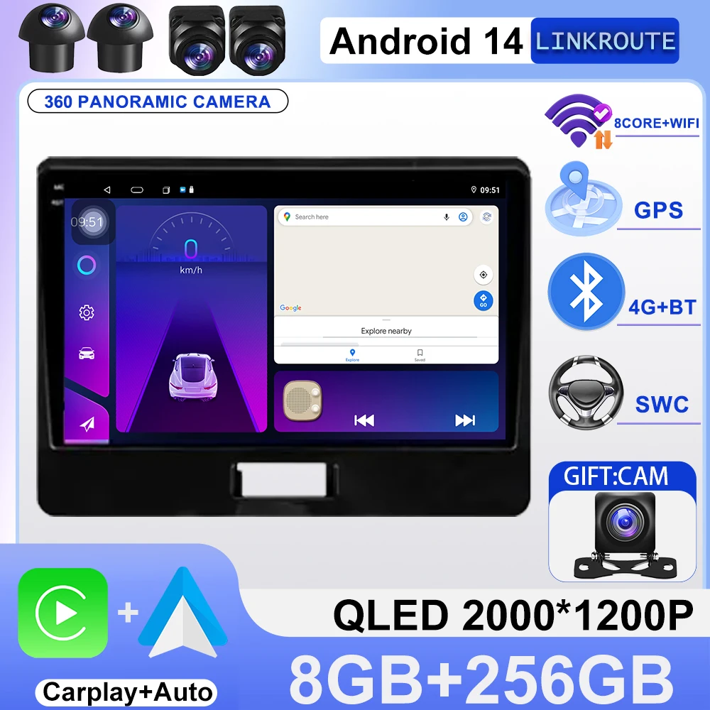 Android 16 Carplay Auto For Suzuki Wagon R 6 VI 2017 - 2021 Car Radio GPS Navigation 2Din DSP Video Player 360 Camera BT Stereo