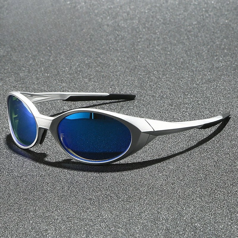 

New Outdoor Sports Cycling Polarized Sunglasses Unisex Color-Blocked Oval Frame Eyewear UV Protection Shades for Hiking UV400