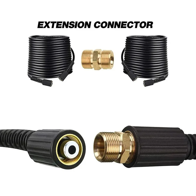 Manguera de repuesto para lavadora de alta presión, acoplador de extensión de conector de latón M22-14 y 15 para lavadora eléctrica Karcher Lavor AR Blue