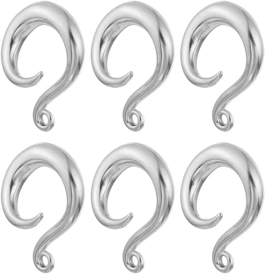 

3 Pairs DIY Ear Taper Hooks Dangle Gauges, Hypoallergenic Stainless Steel Body Jewelry