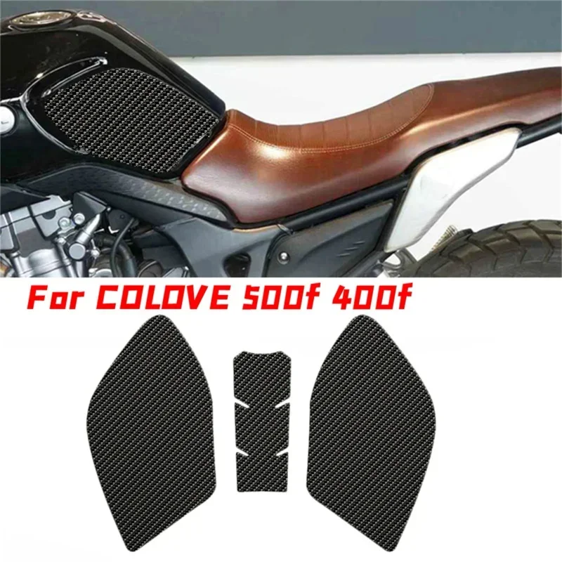 

For COLOVE 400F 500F COLOVE 500F 400F Motorcycle Fuel Tank Anti-Slip Pads, Gas Knee Grip Traction Sticker Protector, Fit