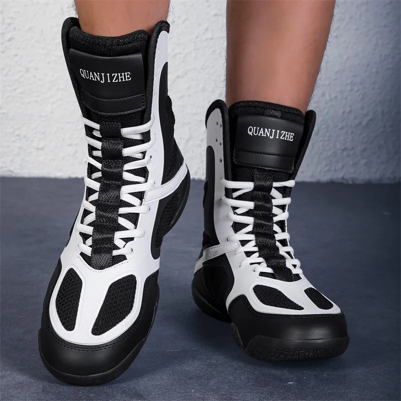 Professional Wrestling Boots for Men Mesh Breathable Boxing Sneakers Mens Designer Gym Shoes Competition Sport Wrestling Shoe