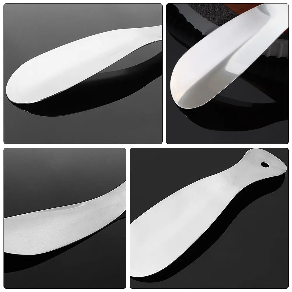 1Pcs Stainless Shoe Extractor Easy Operation Comfortable Grip Shoehorn for All Shoes Space Efficient Shoe Wearing Supplies