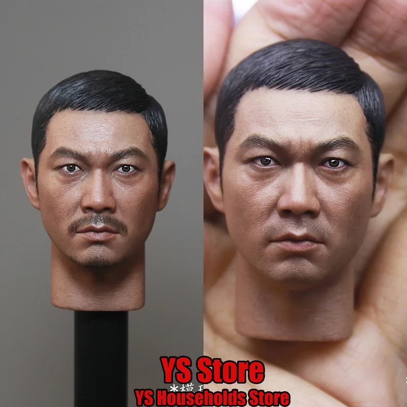 

1/6 Asian Man Soldier Head Sculpt TM017B No Bear TM017A Beared Delicate Painted Carving Model Toys For 12" Male Figure Body