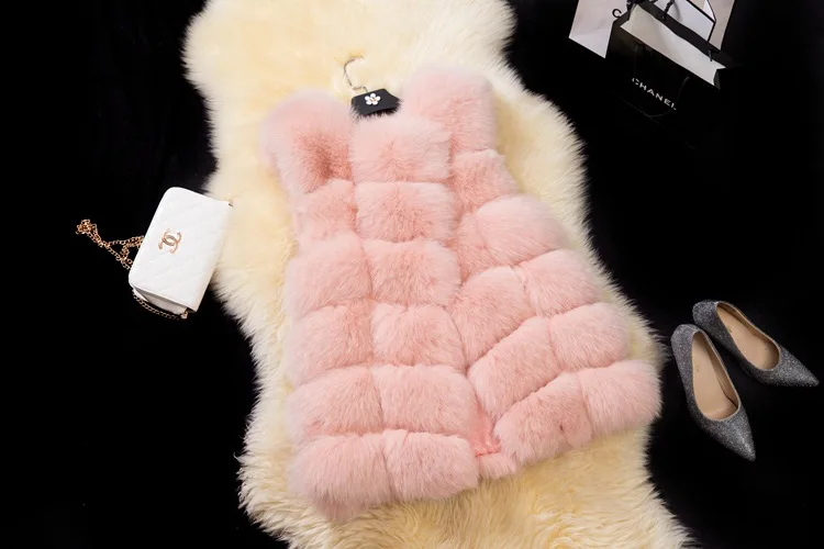 Coletes femininos grosso pele do falso topos sem mangas cardigan em torno do pescoço colete regular casacos sólido emendado casual senhora inverno 2025