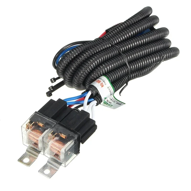 7 Inch H4 2 Headlamp Relay Wiring Relay Harness Car Light Bulb Socket Plug For Car Auto Headlight