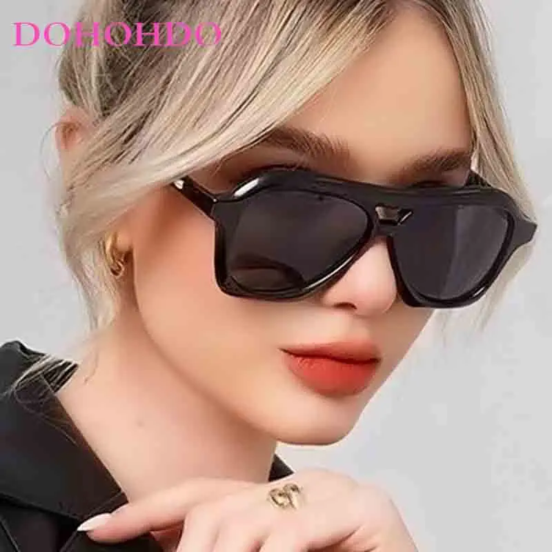 

2025 Big Frame Vintage Luxury Brand Designer Vintage Pilot Sunglasses Women For Men Popular Oversized Outdoor Sun Glasses UV400