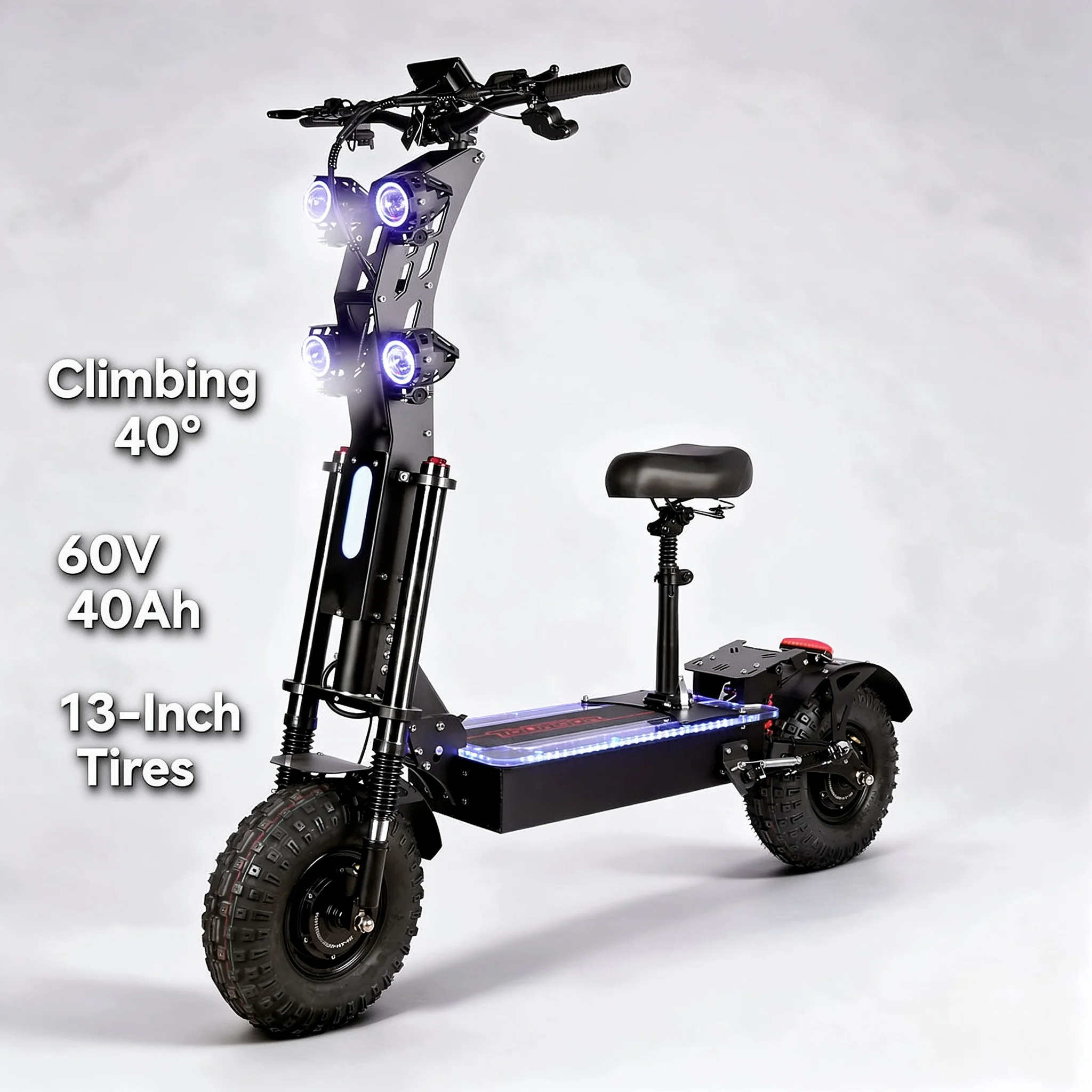 X13 NFC Electric Scooter, 10000W Dual Motor, 80km/h Max Speed, 70-130km Long Range, 13