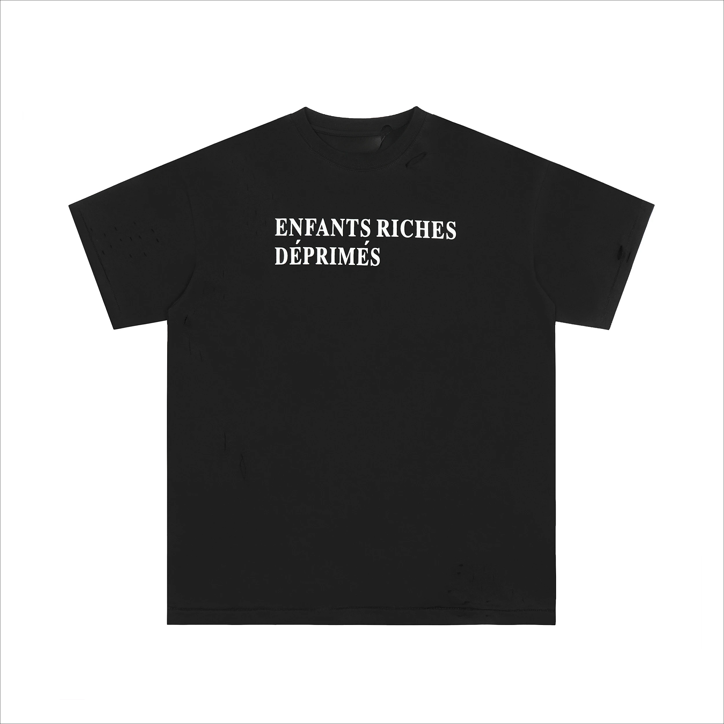 2025 melancólico rico segunda geração algodão americano impresso manga curta homens e mulheres da mesma alta qualidade