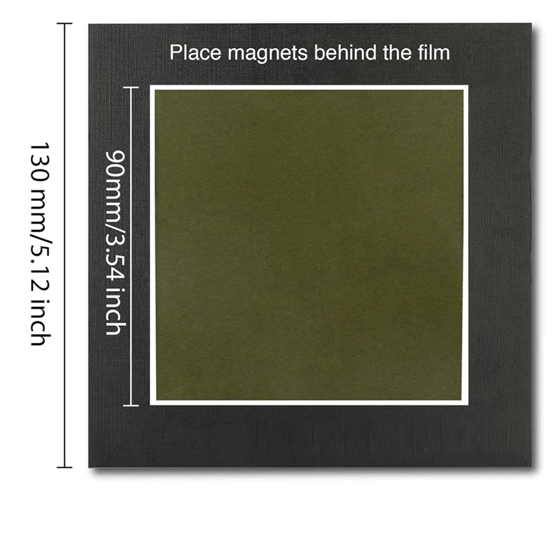 ●Magnetic Viewing Film, 4inchx 4inch Magnetic Field Viewer for Scientific Projects,Reusable and Automatic Recovery-ABFB