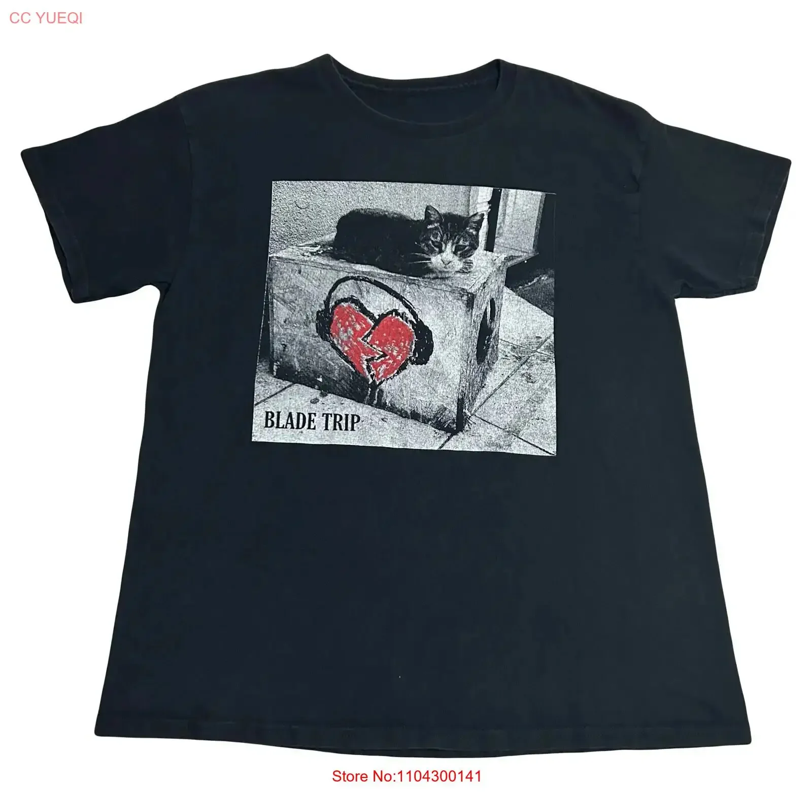 Blade Trip Black Band T Shirt Mens Large Oakland Gutter Pop Punk vintage Washed Casual fashion Soft Top For Everyday Wear