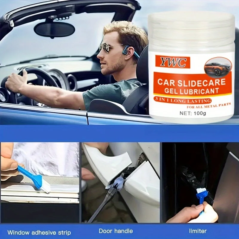 Factory Solid Paste Lubricant Automotive Grease for Sunroof Track Hinge and Window Seal Maintenance Noise Reduction